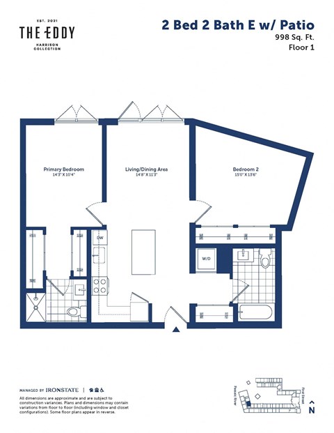 the address residence dubrovnik floor plan 2 bed 2 bath